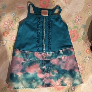 🐶🐾 Fur baby Tie dye denim look dress